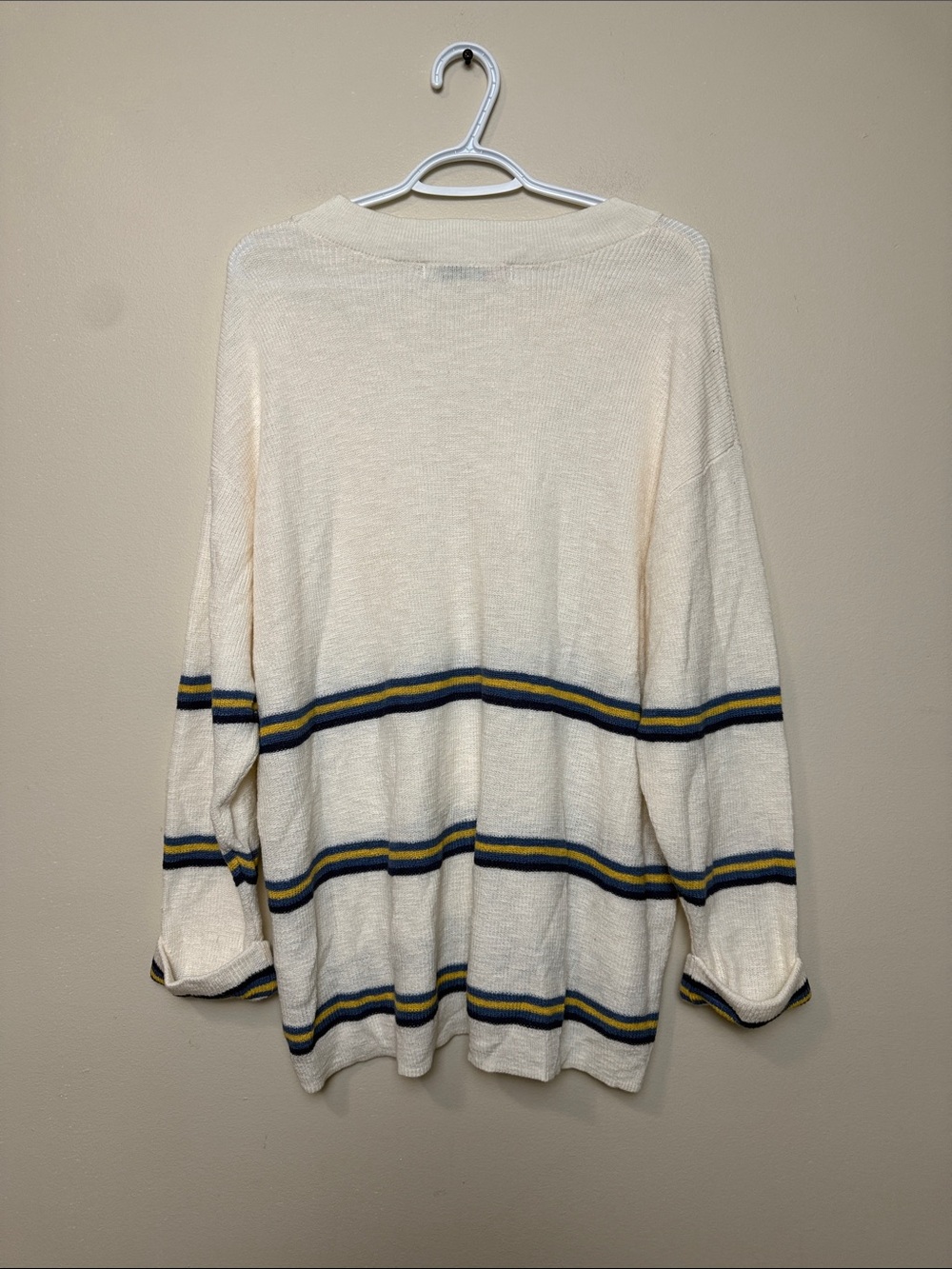 Free People Beach Mariner Striped Oversized Knit Sweater Size M - Picture 3 of 9